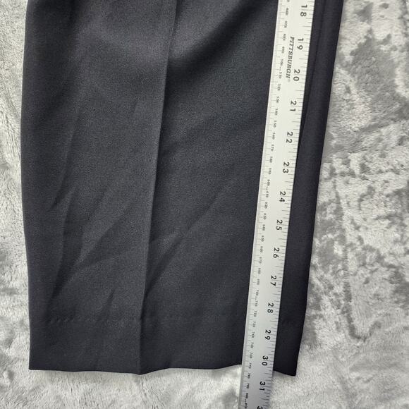 Vintage Joseph Ribkoff Pants Womens 12 Black High Rise Wide Leg Preppy Office - Picture 8 of 10